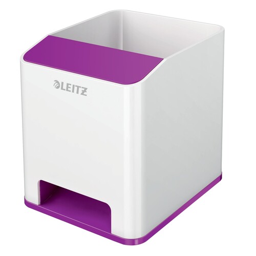 Stiftehalter WOW Duo Colour weiß/violett metallic Kunststoff Leitz 5363-10-62 Produktbild Front View L