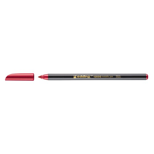 Fasermaler 1200 0,5-1mm Rundspitze metallic rot Edding 4-1200072 Produktbild Additional View 2 L