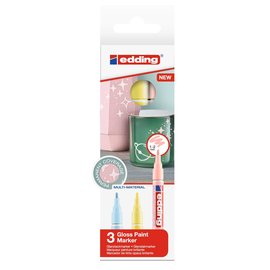 Lackmarker 751/3 S Glanzlack Marker 1-2mm pastell farbig sortiert Edding 4-751-3-099 (PACK=3 STÜCK) Produktbild