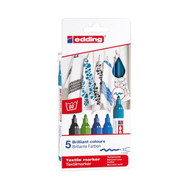 Textilmarker 4500/5 S Etui 2-3mm Rundspitze cool sortiert Edding 4-4500-5099 Produktbild