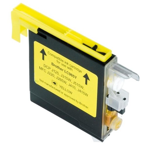 Tintenpatrone (LC-985Y) für Brother  für DCP-J125/MFC-J220 440Seiten yellow BestStandard Produktbild Front View L