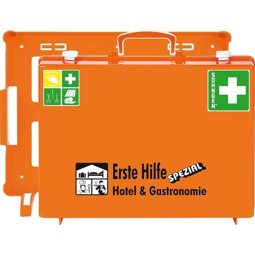Erste-Hilfe-Koffer Spezial MT'-CD Hotel& Gastronomie 40x30x15cm orange gefüllt nach DIN 13157 Söhngen 0360103 Produktbild Front View L