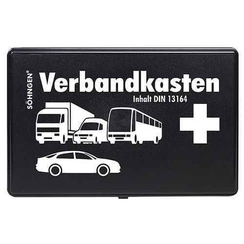 KFZ-Verbandskasten nach DIN 13164 schwarz Söhngen 3004002 Produktbild Front View L