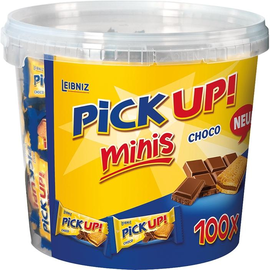 Schokoladen-Keks Pick Up Minis Choco (DOSE=100 STÜCK x 10,6 GRAMM) Produktbild