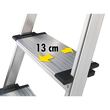 Stehleiter COMFORTILNE L80 5-stufig silber Aluminium Hailo 8040-507 Produktbild Additional View 3 S