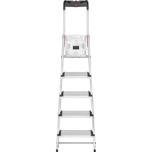 Stehleiter COMFORTILNE L80 5-stufig silber Aluminium Hailo 8040-507 Produktbild Additional View 1 L