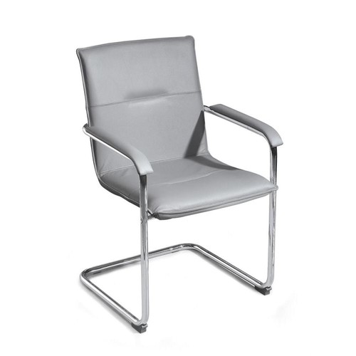 Besucherstuhl DESKIN 1 Gestell verchromt Farbe hellgrau Deskin 30148936 Produktbild Front View L
