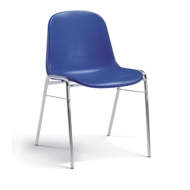 Besucherstuhl HIP Gestell verchromt Schalen-Farbe blau Deskin 30209354 Produktbild