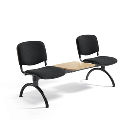 Besucherbank TIBO 2-Sitzer mit Tisch Gestell schwarz Farbe schwarz Deskin 30256747 Produktbild