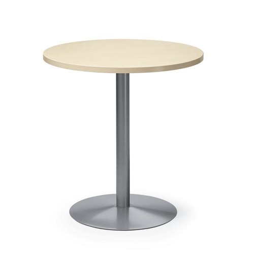 Besprechungs- und Konferenztisch MODUL rund ø 70cm mit Tellerfuß Höhe 72cm ahorn Deskin 40212803 Produktbild Front View L