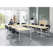 Schreibtisch BASE-MODUL 140x70x72cm 4-Fuß-Gestell ahorn Deskin 40258769 Produktbild Additional View 1 S