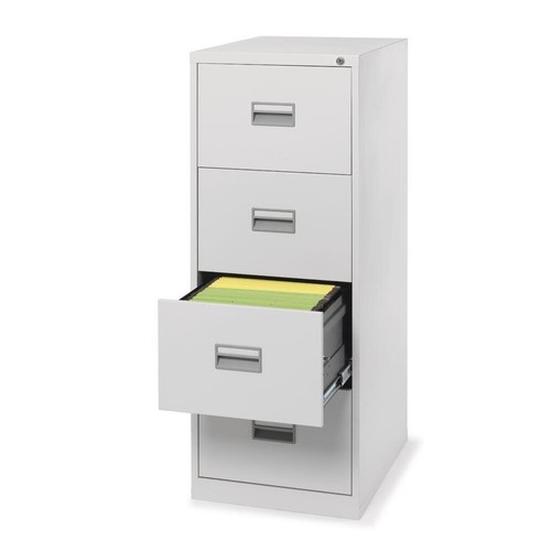 Hängeregistraturschrank 1-bahnig 4Schübe lichtgrau Deskin 10251116 Produktbild Front View L