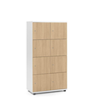 Schließfachschrank OFFICE-LINE mit 8 Fächern Korpus weiß Türdekor Eiche 153x80x42cm Deskin 70289951 Produktbild Additional View 1 S