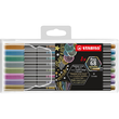 Fasermaler Pen 68 Metallic Kunststoff- Etui 1,4mm Rundspitze sortiert Stabilo 6808/8-11 (ETUI=8 STÜCK) Produktbild