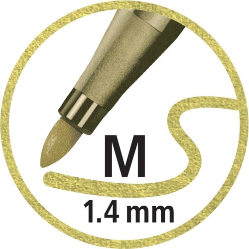 Fasermaler Pen 68 Metallic Kunststoff- Etui 1,4mm Rundspitze sortiert Stabilo 6808/8-11 (ETUI=8 STÜCK) Produktbild Additional View 5 L