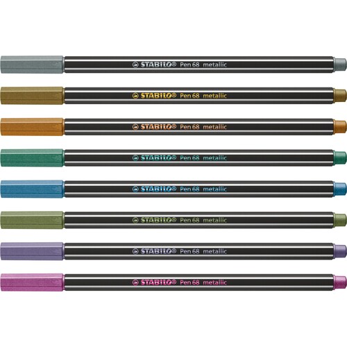 Fasermaler Pen 68 Metallic 1,4mm Rundspitze violett Stabilo 68/855 Produktbild Additional View 5 L
