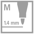 Fasermaler Pen 68 Metallic 1,4mm Rundspitze violett Stabilo 68/855 Produktbild Side View S
