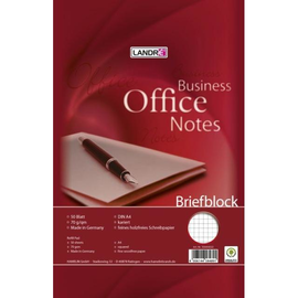 Briefblock Office A4 kariert 50Blatt 70g holzfrei weiß Landré 100050264 Produktbild