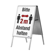 Kundenstopper SP A2 46,5x64,2cm silber 4-Bein Gestell Magnetoplan 500015 Produktbild