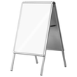 Kundenstopper SP A0 88,6x123,4cm silber 4-Bein Gestell Magnetoplan 500017 Produktbild