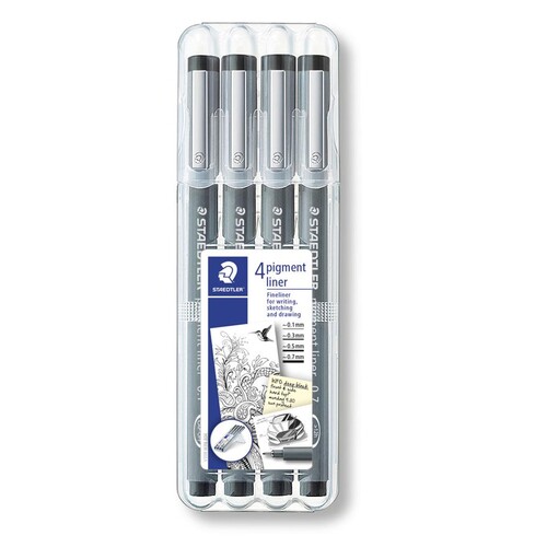 Tuschezeichner Pigment-Liner 308 Etui 0,1/0,3/0,5/0,7 Staedtler 308WP4 (PACK=4 STÜCK) Produktbild Additional View 1 L