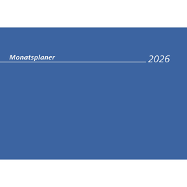 Monatsterminkalender 2026 29x21cm schwarz/blau Zettler 989-0015 Produktbild