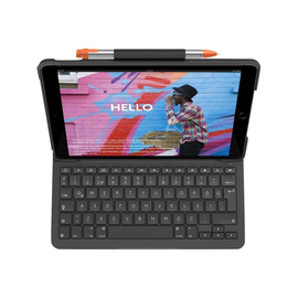 Logitech Slim Folio - Tastatur und Foliohülle - kabellos - Bluetooth - QWERTZ - Deutsch - Graphite - Produktbild