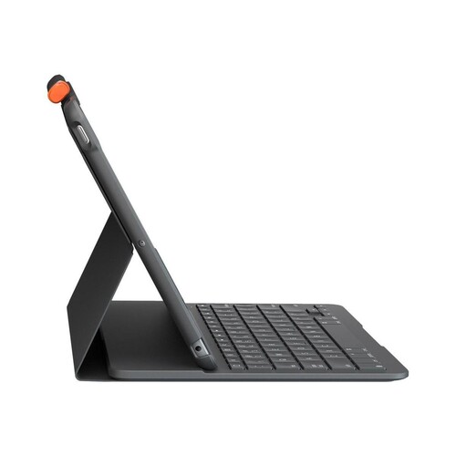 Logitech Slim Folio - Tastatur und Foliohülle - kabellos - Bluetooth - QWERTZ - Deutsch - Graphite - Produktbild Additional View 3 L