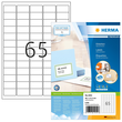 Adress-Etiketten PREMIUM Inkjet+ Laser+Kopier 38,1x21,2mm auf A4 Bögen weiß permanent Herma 4254 (PACK=6500 STÜCK) Produktbild