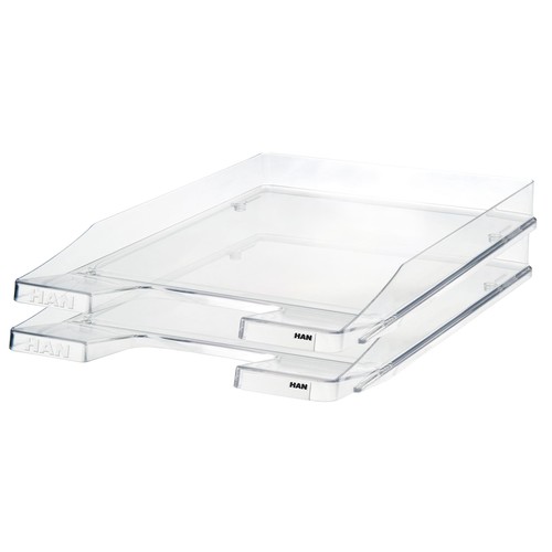 Briefkorb JUNIOR für A4 255x38x348mm transparent-glasklar Kunststoff HAN 1025-23 Produktbild Additional View 1 L