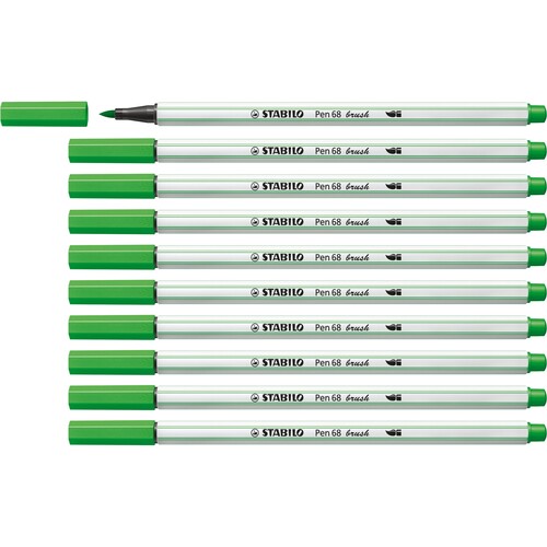 Fasermaler Pen 68 brush Pinselspitze hellgrün Stabilo 568/33 Produktbild Additional View 2 L