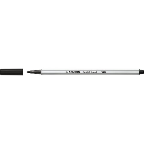 Fasermaler Pen 68 brush Pinselspitze schwarz Stabilo 568/46 Produktbild Additional View 1 L