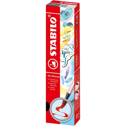 Fasermaler Pen 68 brush Pinselspitze schwarz Stabilo 568/46 Produktbild Additional View 3 L