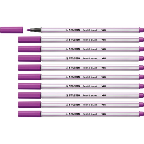 Fasermaler Pen 68 brush Pinselspitze lila Stabilo 568/58 Produktbild Additional View 2 L