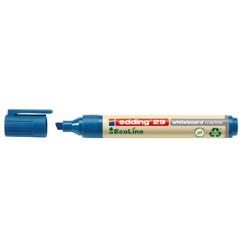 Whiteboardmarker EcoLine 29 1-5mm Keilspitze blau trocken abwischbar Edding 4-29003 Produktbild Additional View 1 L