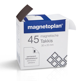 Takkis im Spender 30x20mm schwarz Magnetoplan 15503 (PACK=45 STÜCK) Produktbild