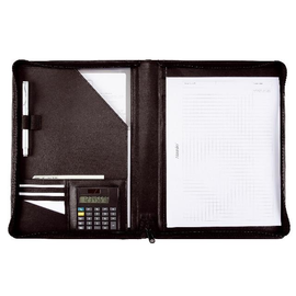 Schreibmappe mit Reißverschluß CATANA A4 schwarz Lederimitat Alassio 30056 Produktbild