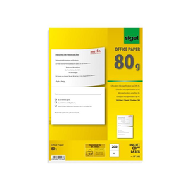Papier Inkjet+Laser+Kopier Multiprint A4 80g weiß querperforiert auf A5 Sigel LP202 (PACK=100 BLATT) Produktbild