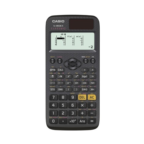 Taschenrechner 2-zeiliges Display 325 Funktionen 11,1x77x166mm Solar-/ Batteriebertieb Casio FX-85 DE X Produktbild