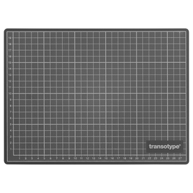 Schneidematte 30x22cm grün/schwarz mit weißer Rastereinteilung Transotype 17501 Produktbild