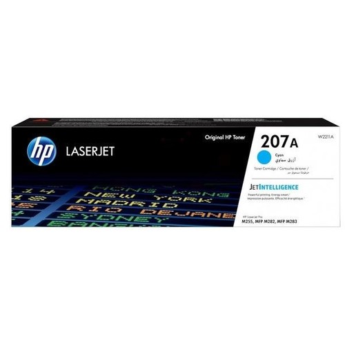 Toner 207A für Color LaserJet Pro M255/ MFP M282 1250Seiten cyan HP W2211A Produktbild Front View L
