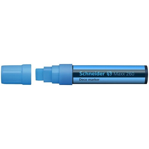 Kreidemarker Maxx 260 5+15mm Keilspitze Keilspitze abwischbar blau Schneider 126010 Produktbild Front View L