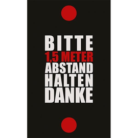 Hinweismatte -Bitte 1,5m Abstand halten- 90x150 cm Produktbild