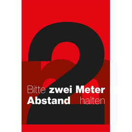 Hinweismatte -Bitte 2,0m Abstand halten- 120x180 cm Produktbild
