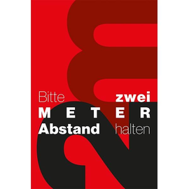 Hinweismatte -Bitte 2,0m Abstand halten- 120x180 cm Produktbild