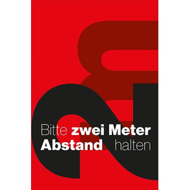 Hinweismatte -Bitte 2,0m Abstand halten- 120x180 cm Produktbild