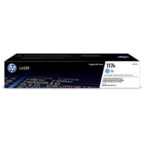 Toner 117A für HP Color Laserjet 150/ MFP 178/179 700 Seiten cyan HP W2071A Produktbild Front View L