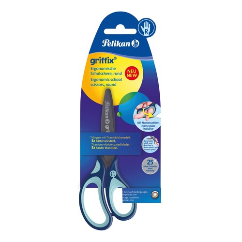Schulschere Griffix SC1RB für Rechtshänder blau Blister Pelikan 100401619 Produktbild Additional View 1 L
