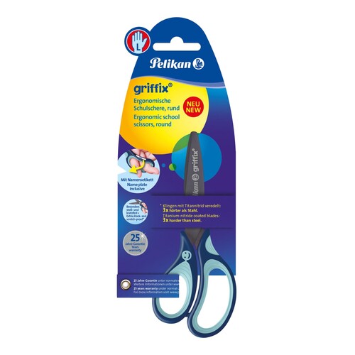 Schulschere Griffix SC1LB für Linkshänder blau Blister Pelikan 100401620 Produktbild Additional View 2 L