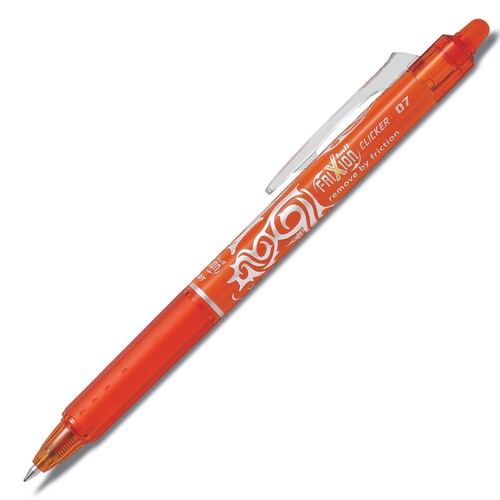 Tintenroller mit Radierspitze Frixion orange Ball Clicker mit Clip BLRT-FR7 0,4mm Pilot 2270006 Produktbild Front View L